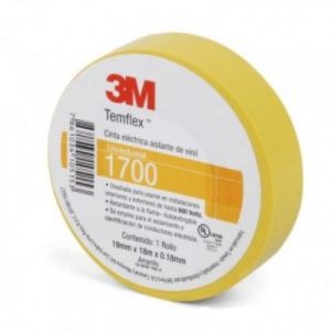 CINTA AISLANTE TEMFLEX 1700 3M AMARILLO